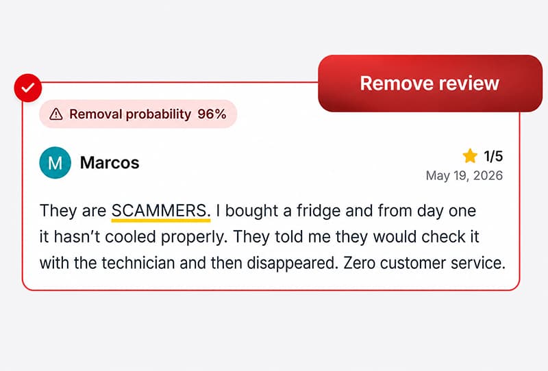 Remove reviews in OPINAS